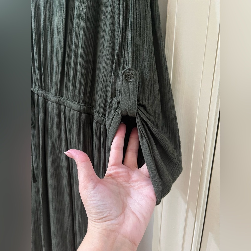 Torrid Sage Green Long Sleeve Dress - Picture 4 of 10